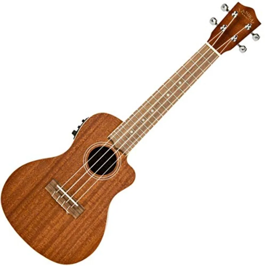 Electric concert cutaway ukulele for live performance, mahogany body, natural finish, Fishman Kula preamp with built-in tuner a
Electric concert cutaway ukulele for live performance, mahogany body, natural finish, Fishman Kula preamp with built-in tuner a