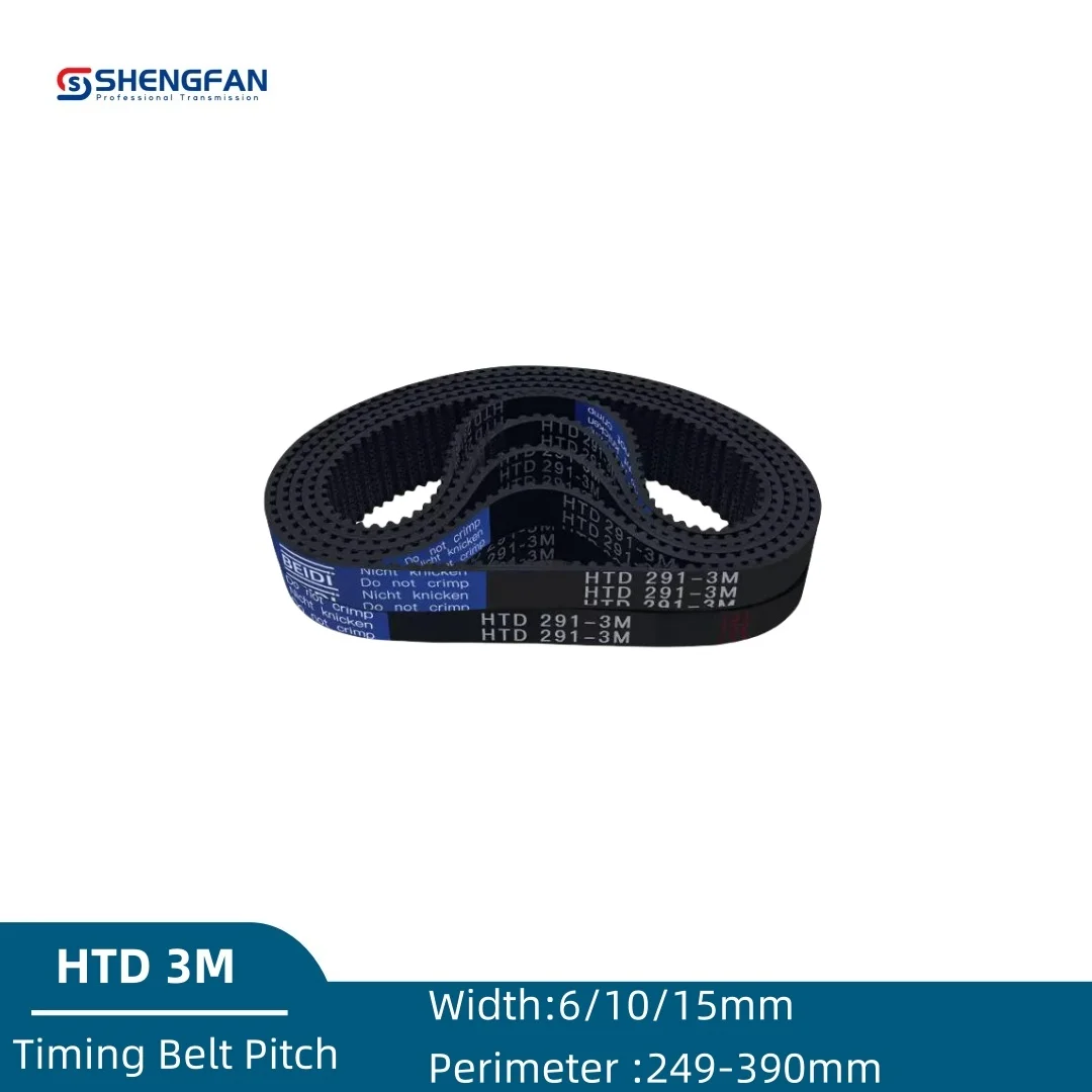 HTD3M Timing Belt Pitch 3mm Width 6/10/15/20mm Perimeter 249-390mm Closed Rubber Drive Belts 3D printed parts
HTD3M Timing Belt Pitch 3mm Width 6/10/15/20mm Perimeter 249-390mm Closed Rubber Drive Belts 3D printed parts