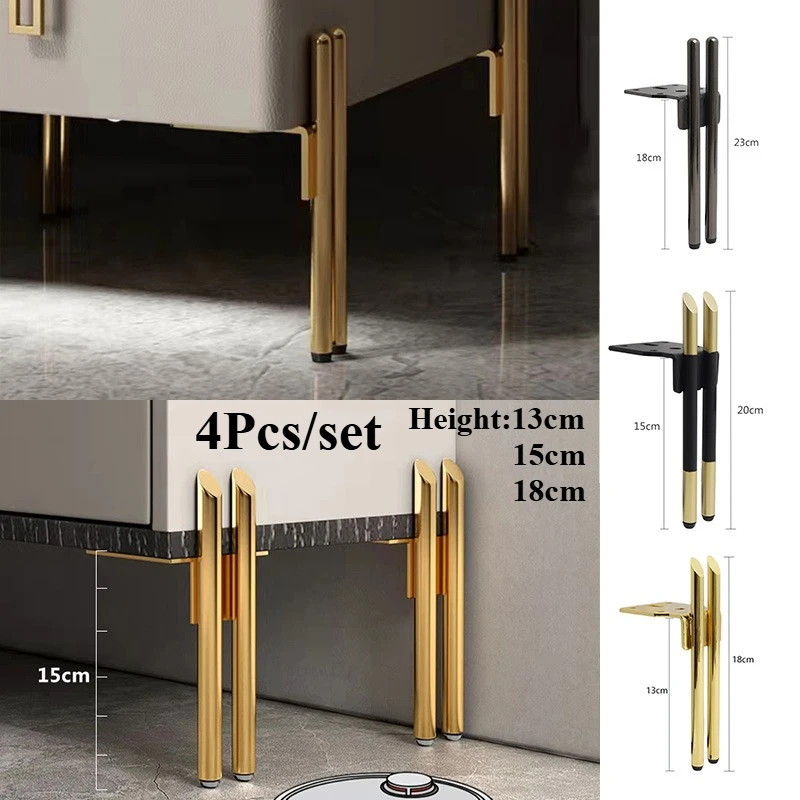 4pcs 13/15/18cm Metal Adjustable Furniture Legs Sofa TV Cabinet Feet Bathroom Cabinet Bed Support Leg Home Replacement Hardware
4pcs 13/15/18cm Metal Adjustable Furniture Legs Sofa TV Cabinet Feet Bathroom Cabinet Bed Support Leg Home Replacement Hardware