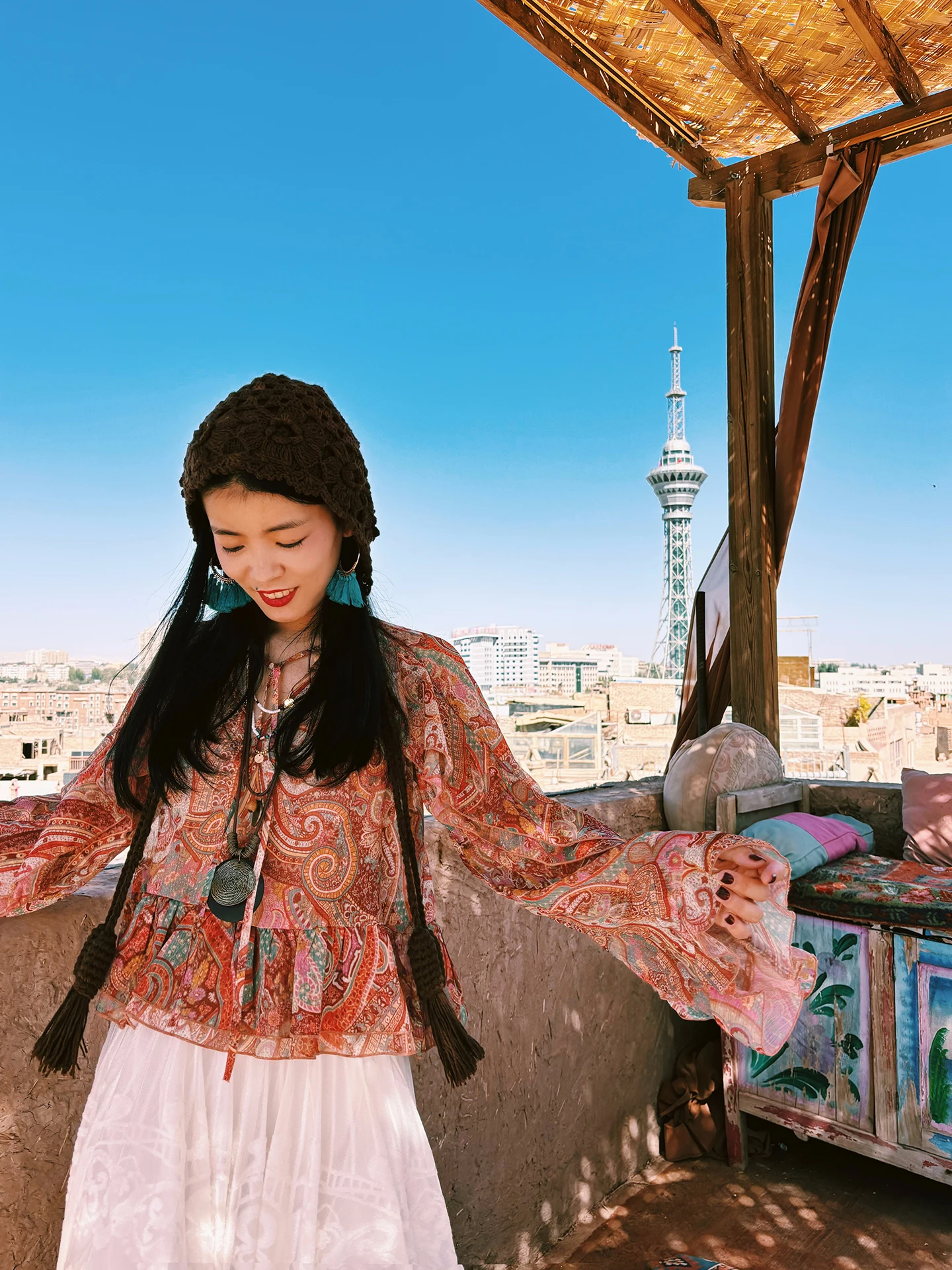 Boho Vacation Style Loose Flared Sleeve round Neck Lace Shirt Versatile Summer Autumn Fashionable Women's Clothing Casual Shirt
Boho Vacation Style Loose Flared Sleeve round Neck Lace Shirt Versatile Summer Autumn Fashionable Women's Clothing Casual Shirt