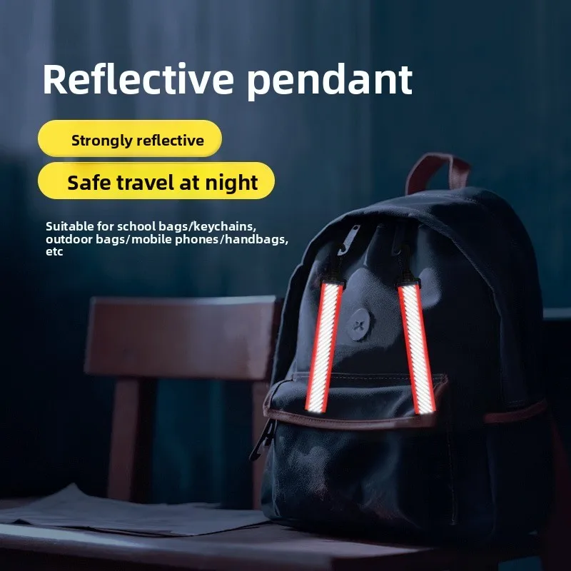 Outdoor High Visibility Reflective Strap Pendant Portable Reflective Key Chain for Cycling Running Backpack Phone Key Decoration
Outdoor High Visibility Reflective Strap Pendant Portable Reflective Key Chain for Cycling Running Backpack Phone Key Decoration