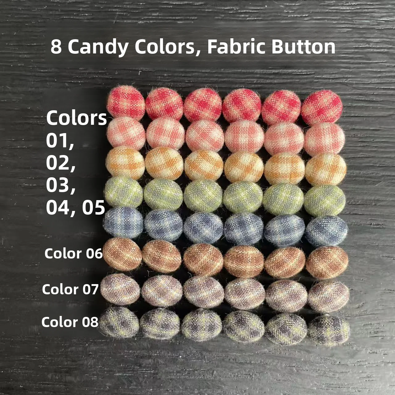 Handmade Pure Cotton Plain Weave Cheered Fabric Button 8 Colors Candy Color Personalized irt Skirt High End Button
Handmade Pure Cotton Plain Weave Cheered Fabric Button 8 Colors Candy Color Personalized irt Skirt High End Button
