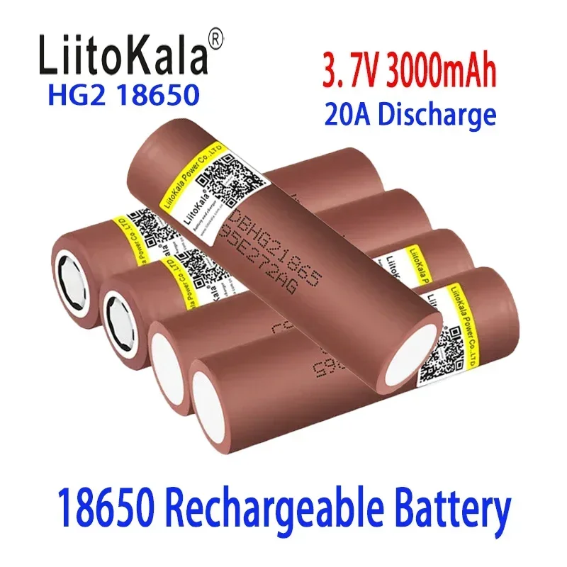 NEW3.7v 18650 HG2 3000mAh lithium-ion rechargeable battery, continuous discharge 30A 100% original LiitoKala 18650 battery,
NEW3.7v 18650 HG2 3000mAh lithium-ion rechargeable battery, continuous discharge 30A 100% original LiitoKala 18650 battery,