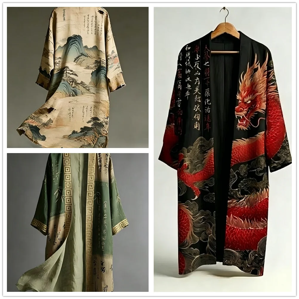 Japanese Kimono Traditional Cardigan Men Haori Asian Clothes Japanese Streetwear Yukata
Japanese Kimono Traditional Cardigan Men Haori Asian Clothes Japanese Streetwear Yukata