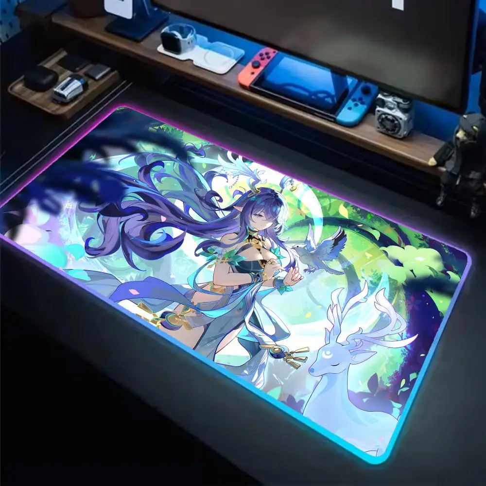 Genshin Lauma Mouse Pad Anime Gaming Mouse Pad LED Table Pads Backlit Rubber Desktop XXL RGB Desk Mats
Genshin Lauma Mouse Pad Anime Gaming Mouse Pad LED Table Pads Backlit Rubber Desktop XXL RGB Desk Mats