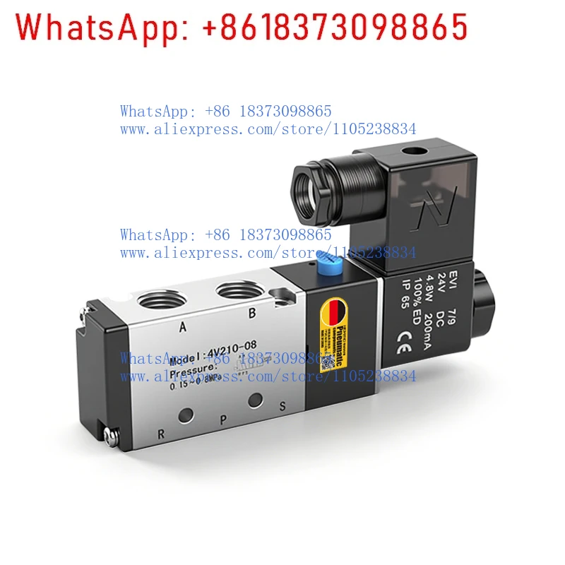 Пневматический электромагнитный клапан 5/2 с двойной катушкой 4V120/4V220/4V320/4V420, элемент управления пневматическим приводом
Пневматический электромагнитный клапан 5/2 с двойной катушкой 4V120/4V220/4V320/4V420, элемент управления пневматическим приводом