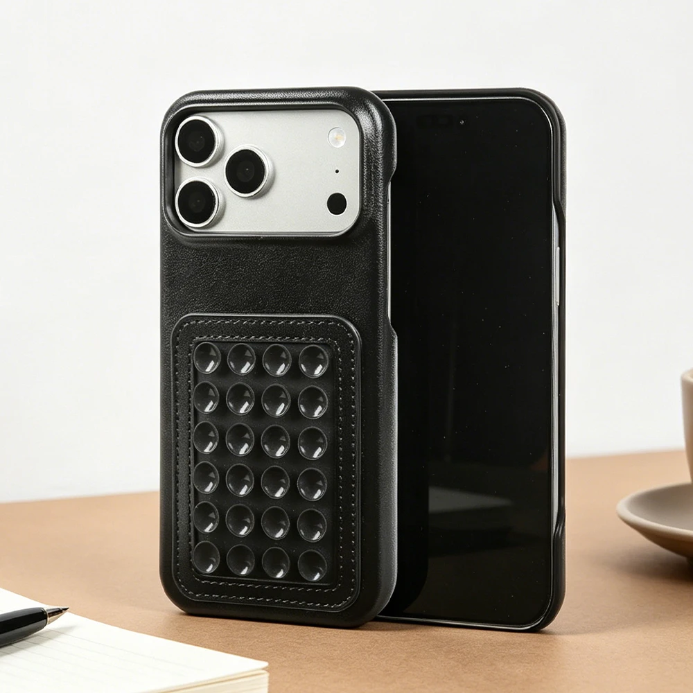 Premium Leather Suction Cup Phone Case For iphone 17 Pro Max Air 17e 16e 14 Plus 13 12 16 15 Pro Max Back Cover Case Coque Funda
Premium Leather Suction Cup Phone Case For iphone 17 Pro Max Air 17e 16e 14 Plus 13 12 16 15 Pro Max Back Cover Case Coque Funda