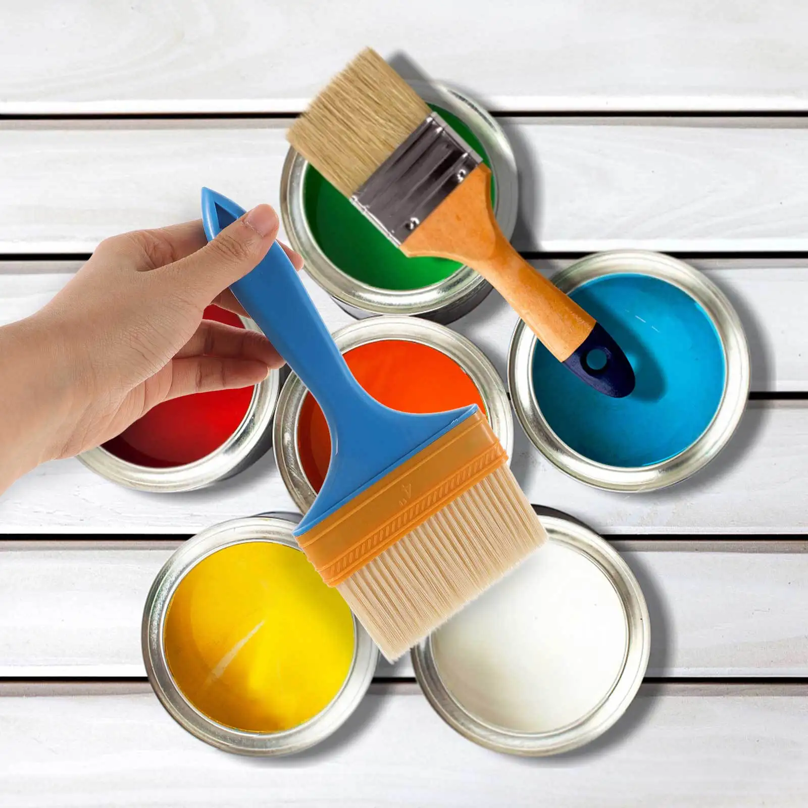 Versatile Small Paint Brush with Plastic Handle for Waxing Furniture Walls Art Crafts Reusable Bristle Tool for Home
Versatile Small Paint Brush with Plastic Handle for Waxing Furniture Walls Art Crafts Reusable Bristle Tool for Home