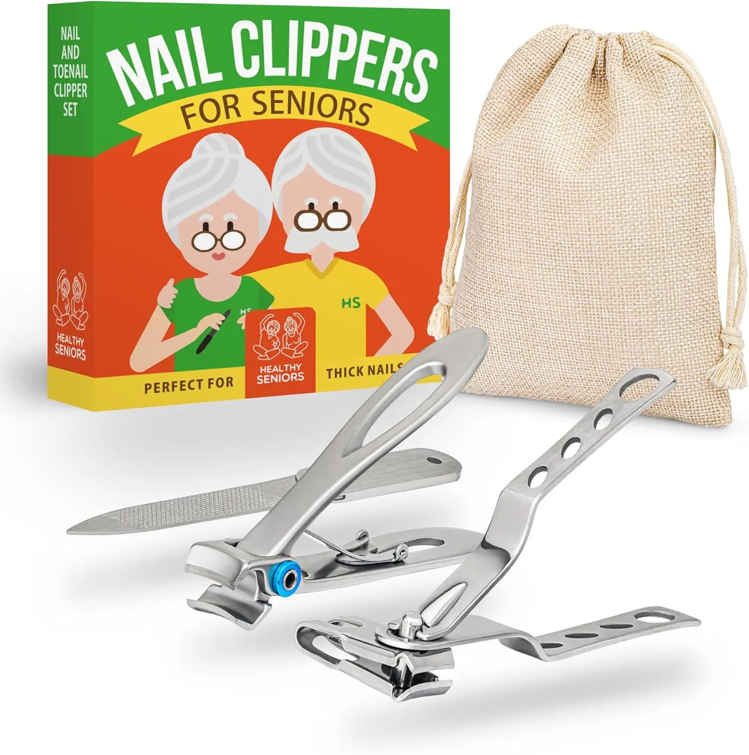 Easy Grip Rotary Nail Clippers Set for Thick Nails, Ideal for Diabetics and Seniors with Arthritis (3 Pieces)
Easy Grip Rotary Nail Clippers Set for Thick Nails, Ideal for Diabetics and Seniors with Arthritis (3 Pieces)