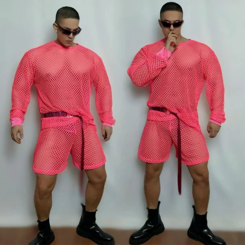 Muscle Man сексуальная одежда для танцев на пилоне, мужской сетчатый топ, шорты для ночного клуба DS DJ Gogo, костюм танцовщицы, сценический костюм для джазового танца XS9510
Muscle Man сексуальная одежда для танцев на пилоне, мужской сетчатый топ, шорты для ночного клуба DS DJ Gogo, костюм танцовщицы, сценический костюм для джазового танца XS9510