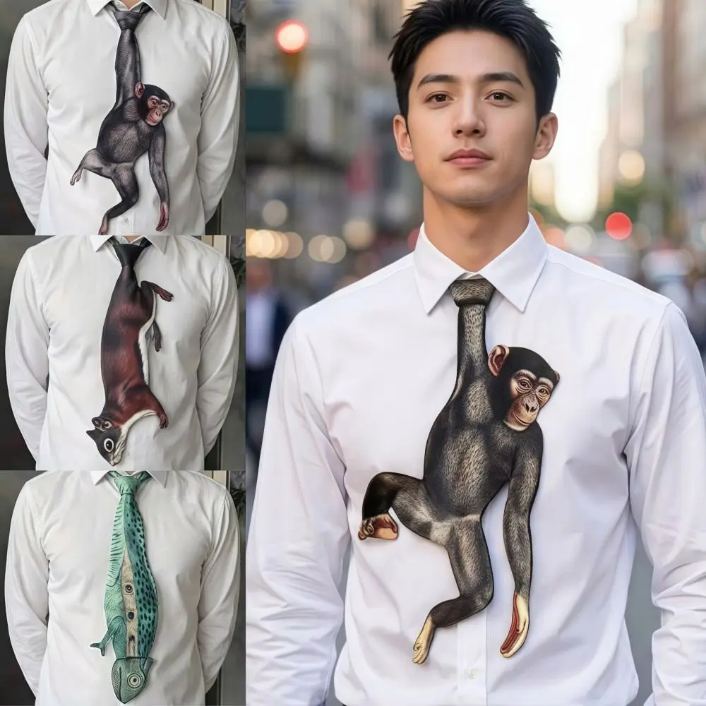 3D Animal Animal-shaped Men's Tie Novelty Animal Pattern Kitten Necktie Satin Fabric Lifelike Creative Neck Tie
3D Animal Animal-shaped Men's Tie Novelty Animal Pattern Kitten Necktie Satin Fabric Lifelike Creative Neck Tie