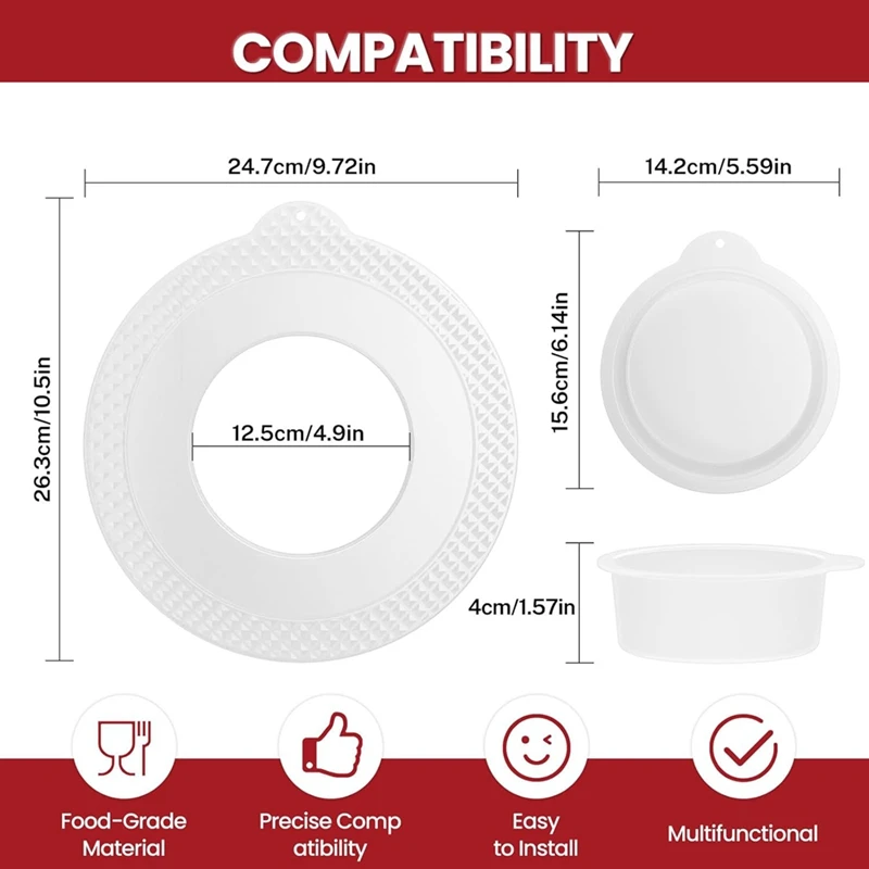 For 6-7 Quart Tilt-Head Stand Mixers, Secure Pouring Shield & Mixers Bowl Covers Mixer Splatter Guard Lids-A56M
For 6-7 Quart Tilt-Head Stand Mixers, Secure Pouring Shield & Mixers Bowl Covers Mixer Splatter Guard Lids-A56M