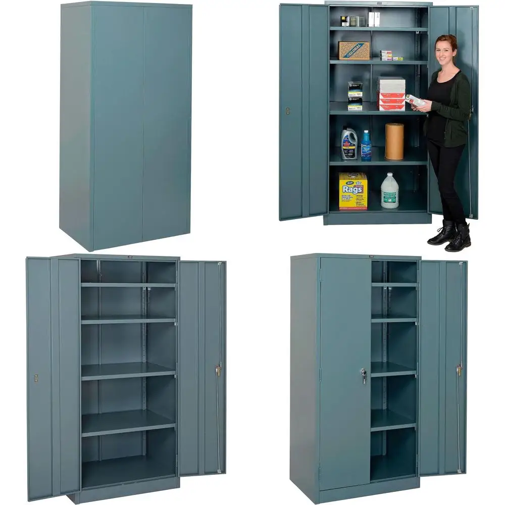 Storage Cabinet with Locking Turn Handle, 4 Height Adjustable Shelves, nstruction, 36" W x 24" D x 78" H, Tan, Assembly Required
Storage Cabinet with Locking Turn Handle, 4 Height Adjustable Shelves, nstruction, 36" W x 24" D x 78" H, Tan, Assembly Required