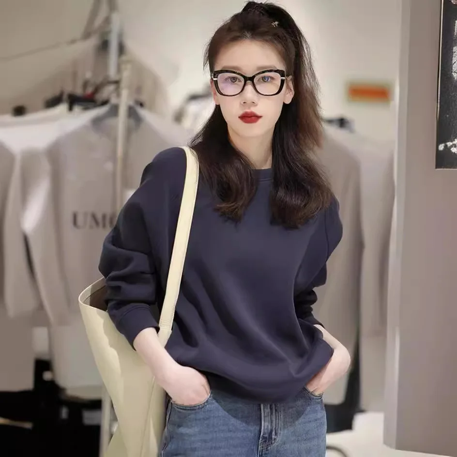 Casual Style with Handsome Air Layer Loose and Thin with Rotator Sleeves Fashion Crew Neck Pullover Hoodie Woman
Casual Style with Handsome Air Layer Loose and Thin with Rotator Sleeves Fashion Crew Neck Pullover Hoodie Woman