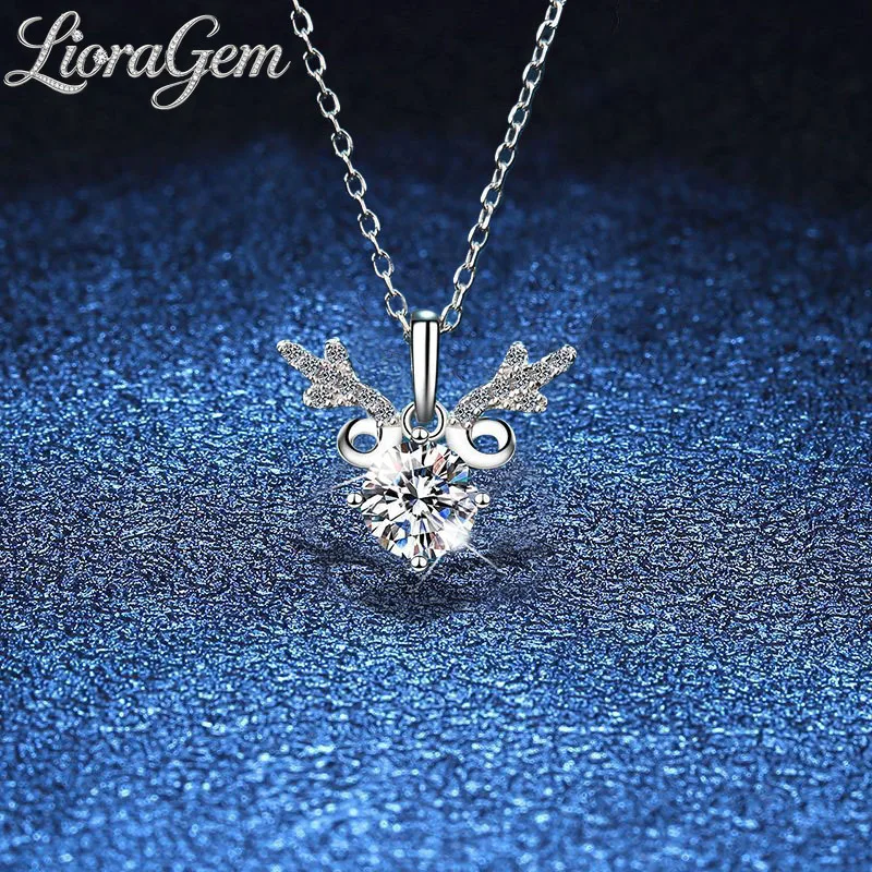LioraGem 1-carat Moissanite Antler Pendant Necklace for Women, A 'Deer with You' Valentine's Day Gift Platinum PT950 Stamp
LioraGem 1-carat Moissanite Antler Pendant Necklace for Women, A 'Deer with You' Valentine's Day Gift Platinum PT950 Stamp