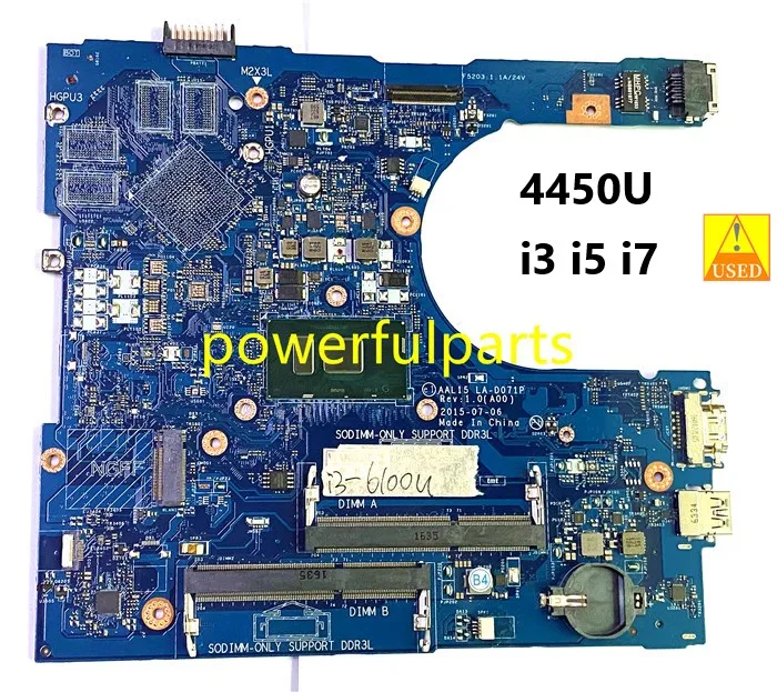 For Dell Inspiron 5459 5559 5759 motherboard AAL15 LA-D071P 4450U i3 i5 i7 Cpu 0VYVP1 0FV59D 0RV4XN 096H02 088XGN Working Good
For Dell Inspiron 5459 5559 5759 motherboard AAL15 LA-D071P 4450U i3 i5 i7 Cpu 0VYVP1 0FV59D 0RV4XN 096H02 088XGN Working Good