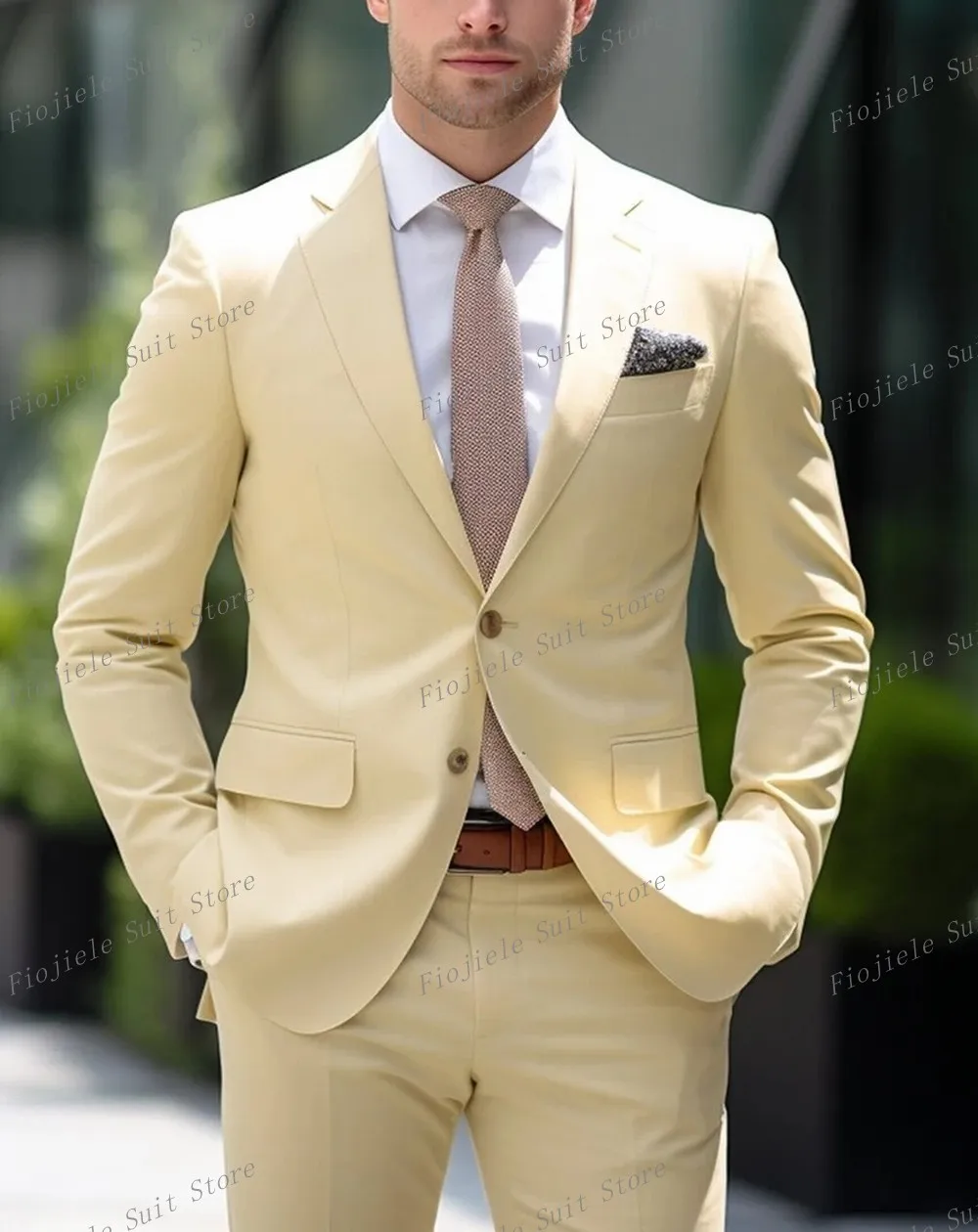 Light Yellow Men Tuxedos Business Suit Groom Groomsman Prom Wedding Party Formal 2 Piece Set Jacket And Pants
Light Yellow Men Tuxedos Business Suit Groom Groomsman Prom Wedding Party Formal 2 Piece Set Jacket And Pants