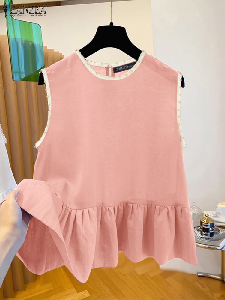 ZANZEA Women's Chic Lace Patchwork Tanks 2025 Summer Stylish O-Neck Beaded Detail Solid Color Sleeveless Tops 3 Colors S-XXXL
ZANZEA Women's Chic Lace Patchwork Tanks 2025 Summer Stylish O-Neck Beaded Detail Solid Color Sleeveless Tops 3 Colors S-XXXL