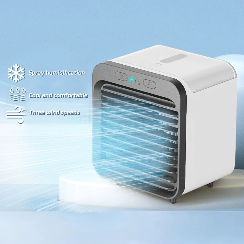 Небольшой кондиционер, вентилятор-увлажнитель, мини-перезаряжаемый портативный вентилятор-кулер, персональный охлаждающий вентилятор с водяным туманом
Небольшой кондиционер, вентилятор-увлажнитель, мини-перезаряжаемый портативный вентилятор-кулер, персональный охлаждающий вентилятор с водяным туманом