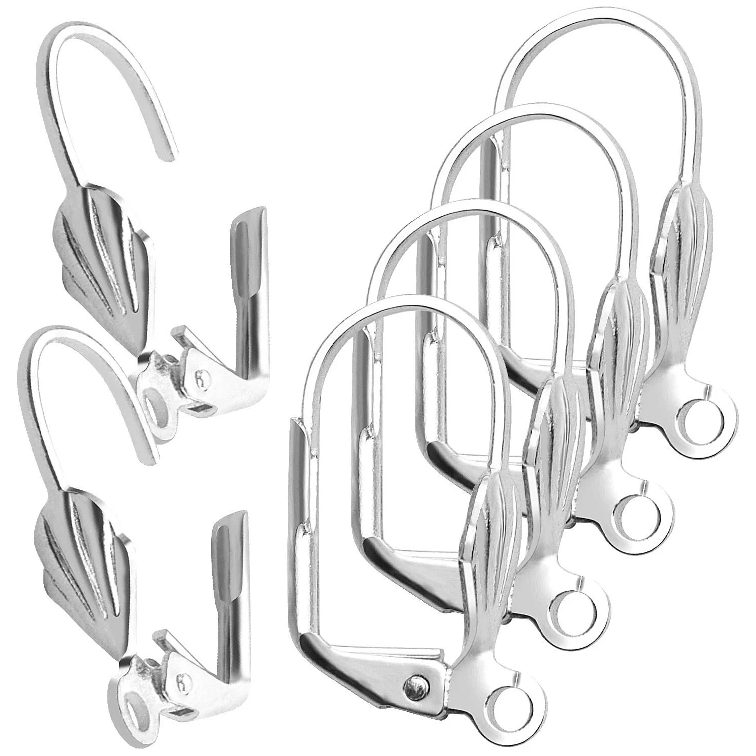 100pcs Silver Brass Decorative Shell Pattern Earring Hooks
100pcs Silver Brass Decorative Shell Pattern Earring Hooks