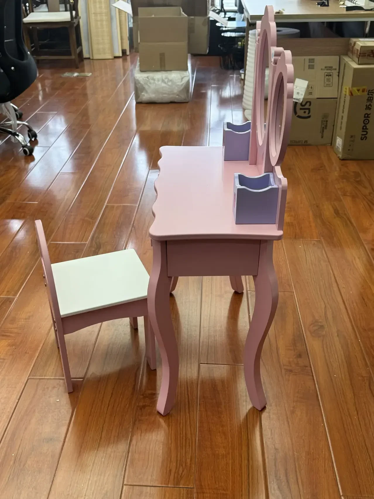 A New Wooden Large Imperial Crown Baby Dressing Table Set Toys With Three Mirrors
A New Wooden Large Imperial Crown Baby Dressing Table Set Toys With Three Mirrors