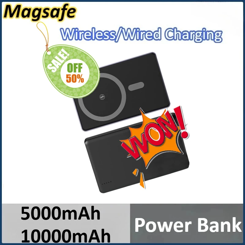 Magnetic Wireless Power Bank Mini Thin Mobile Power Bank For Samsung For IPhone For Huawei For Xiaomi 5000mAh 10000mAh
Magnetic Wireless Power Bank Mini Thin Mobile Power Bank For Samsung For IPhone For Huawei For Xiaomi 5000mAh 10000mAh