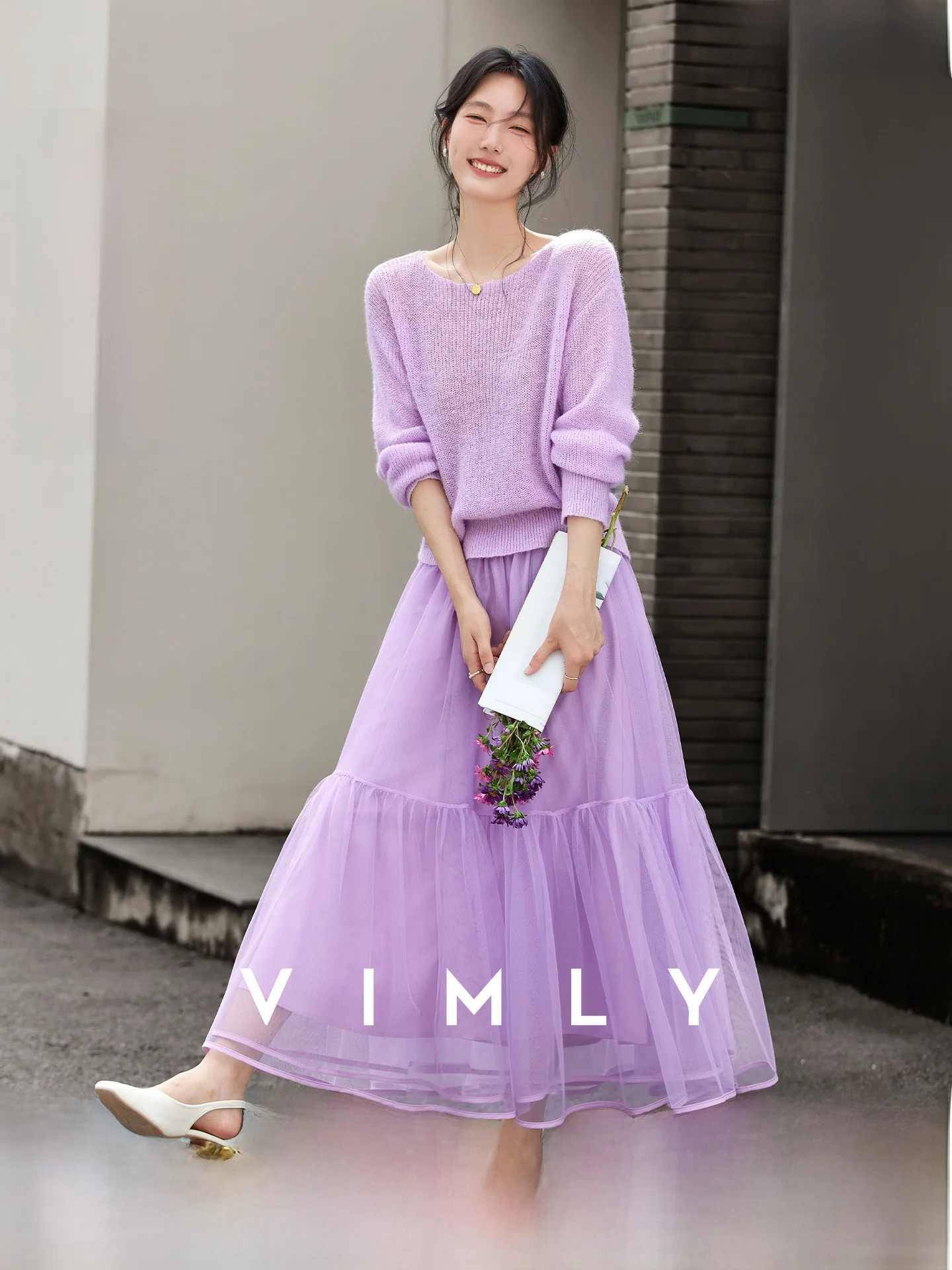 Purple Gentle Wind One-Shoulder Knitted Set Women's Long Sleeve Casual Style Polyester Fiber Two-Piece Suit for Autumn
Purple Gentle Wind One-Shoulder Knitted Set Women's Long Sleeve Casual Style Polyester Fiber Two-Piece Suit for Autumn