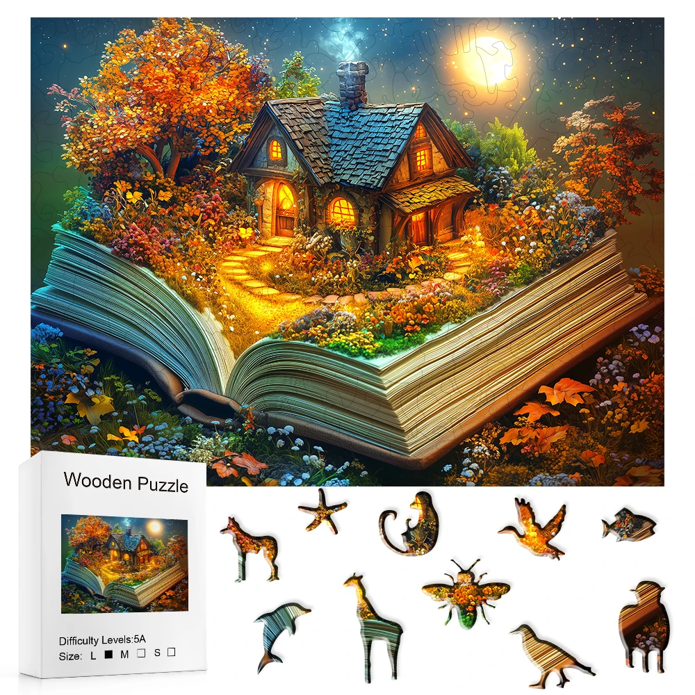 3D Stereo Book Scene Wooden Puzzle - Montessori Toy with Exquisite Patterns, Animal-Themed, Birthday Gift for Adults & Kids
3D Stereo Book Scene Wooden Puzzle - Montessori Toy with Exquisite Patterns, Animal-Themed, Birthday Gift for Adults & Kids