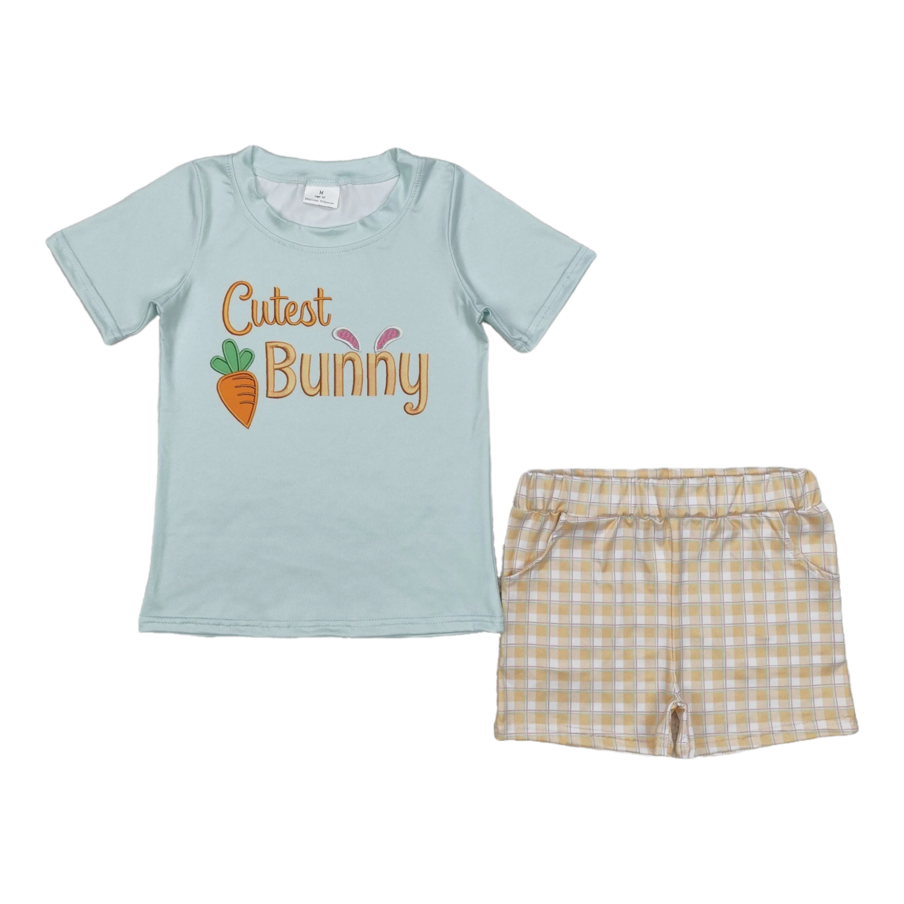 High Quality Hot Sale Kids Designer Clothes Boys Easter Short Sleeve Shirts Checked Shorts Sets Boutique Baby Clothes Outfits
High Quality Hot Sale Kids Designer Clothes Boys Easter Short Sleeve Shirts Checked Shorts Sets Boutique Baby Clothes Outfits