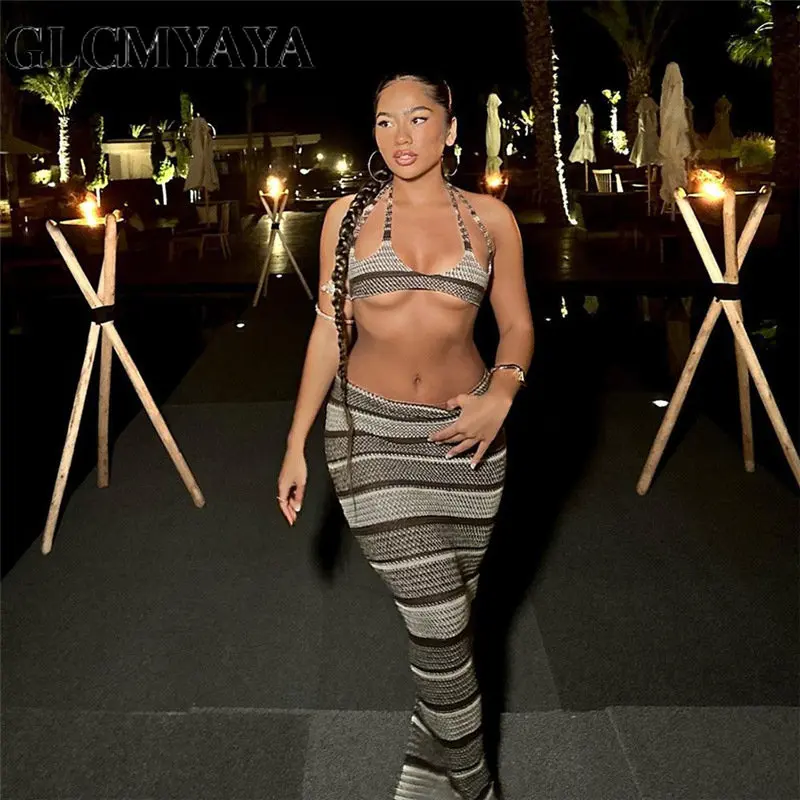 GLCMYAYA Streetwear Women Low Cut Backless Lace-up Spliced Hollow Out Crop Tops Dress Sets 2023 Sexy Party Skirt Set 2 Piece Set
GLCMYAYA Streetwear Women Low Cut Backless Lace-up Spliced Hollow Out Crop Tops Dress Sets 2023 Sexy Party Skirt Set 2 Piece Set