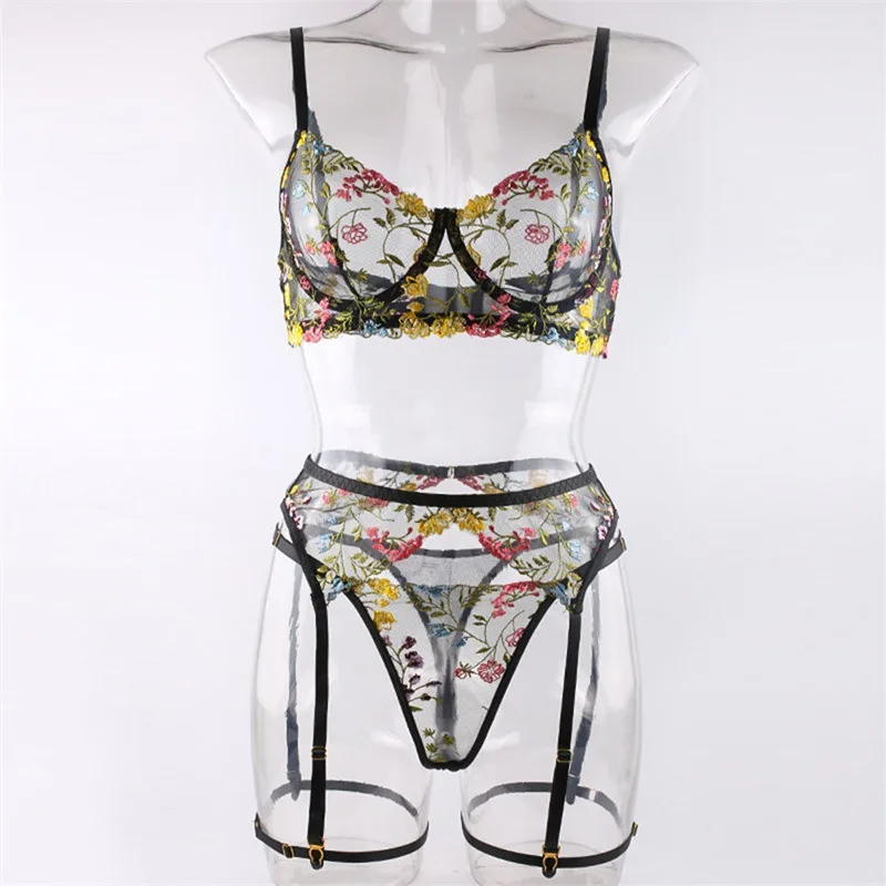 Varbaby Sexy Embroidered Independent Station Women's Underwear Set with Trousers And Stockings Three-Piece Bra Set
Varbaby Sexy Embroidered Independent Station Women's Underwear Set with Trousers And Stockings Three-Piece Bra Set