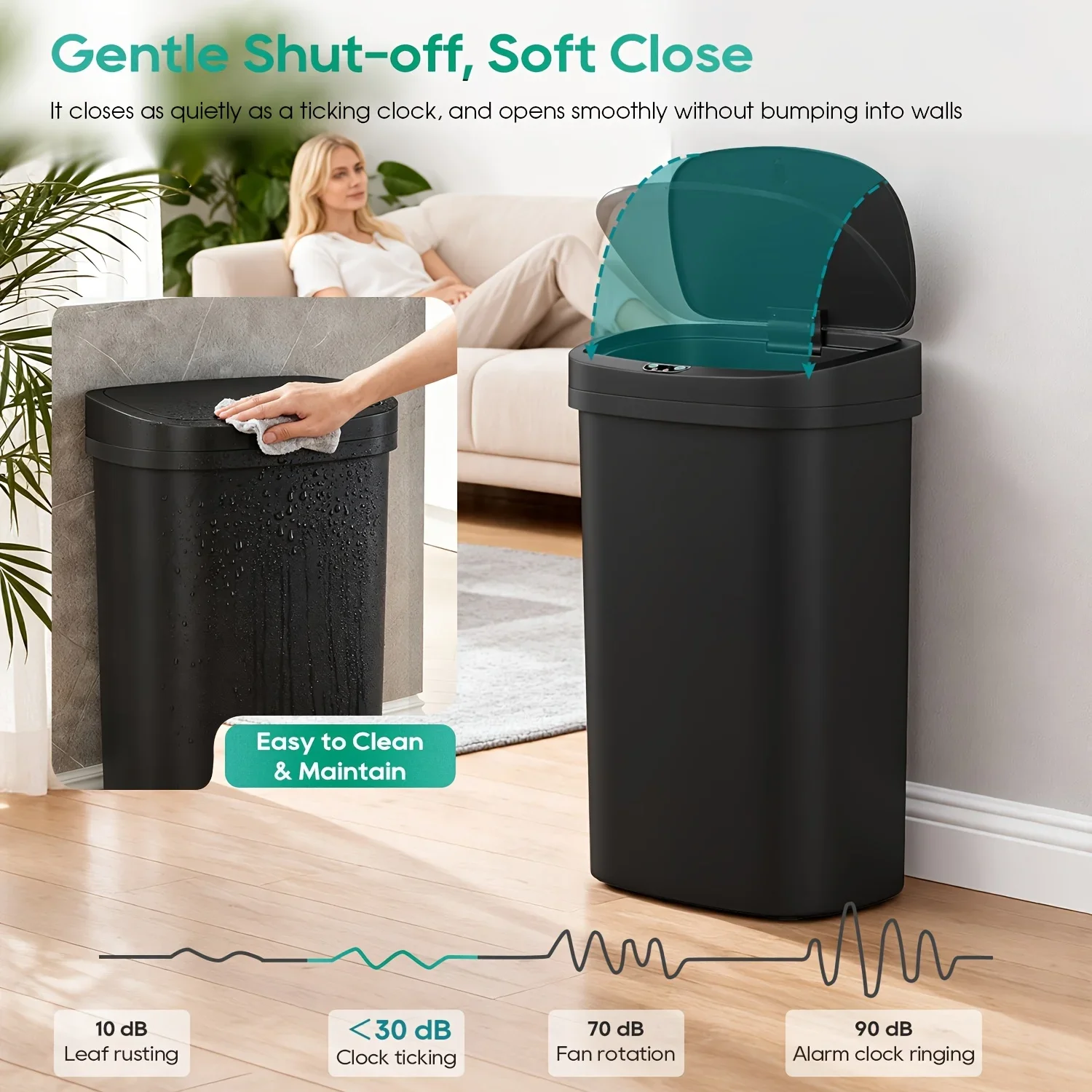 13.21gal Touchless Motion Sensor Trash Bin for Kitchen, Office, Bedroom, And Living Room
13.21gal Touchless Motion Sensor Trash Bin for Kitchen, Office, Bedroom, And Living Room