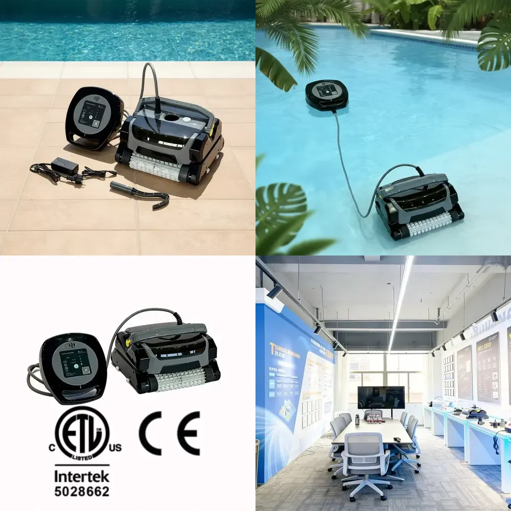 High-Efficiency Intelligent Cordless Swimming Pool Automatic Climbing Wall Robotic Smart Underwater Pool Cleaner
High-Efficiency Intelligent Cordless Swimming Pool Automatic Climbing Wall Robotic Smart Underwater Pool Cleaner