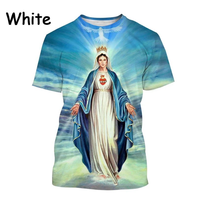 2023 Blessed Virgin Mary 3D Printing T Shirt Personality Novelty Unisex Casual Street Faith Style Short Sleeved
2023 Blessed Virgin Mary 3D Printing T Shirt Personality Novelty Unisex Casual Street Faith Style Short Sleeved