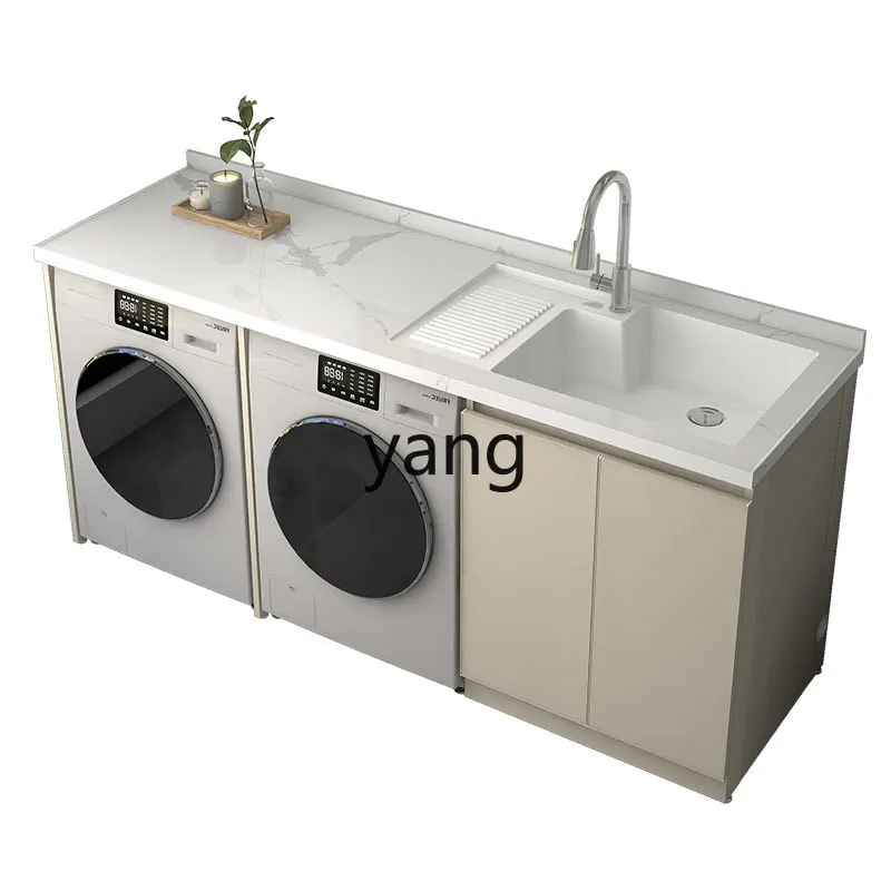 LMM rock slab aluminum alloy balcony space aluminum double machine laundry cabinet combined with integrated clothes slot
LMM rock slab aluminum alloy balcony space aluminum double machine laundry cabinet combined with integrated clothes slot