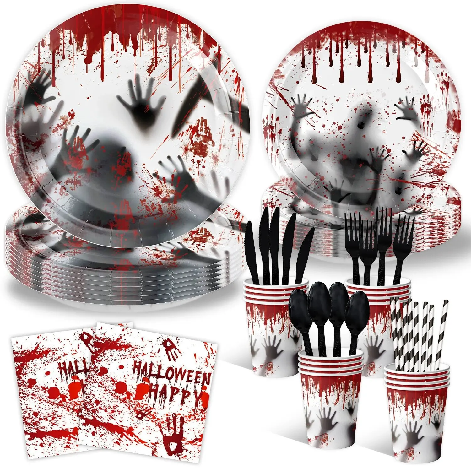 2025 Halloween Theme Disposable Party Tableware Scary Blood Hands Balloon Plate Cup Backdrop Party Supplies Decor Kid Baby Gift
2025 Halloween Theme Disposable Party Tableware Scary Blood Hands Balloon Plate Cup Backdrop Party Supplies Decor Kid Baby Gift