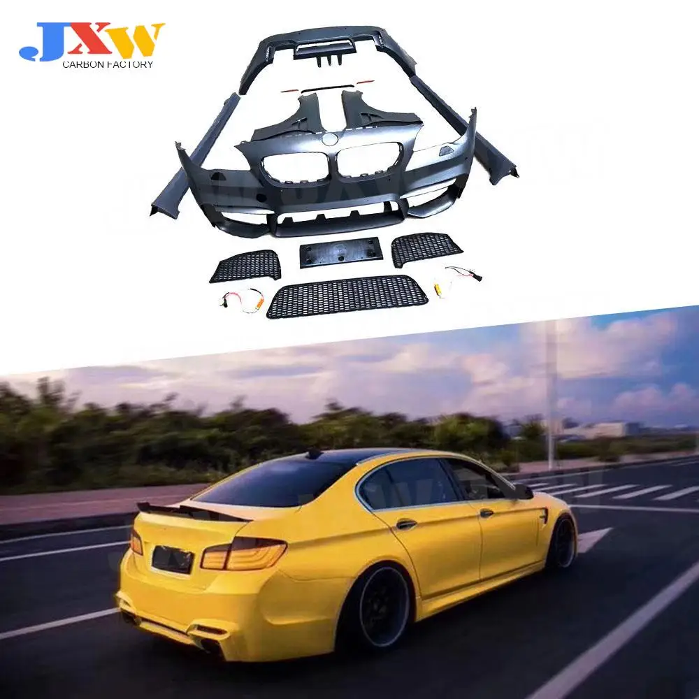 5 Series Wide body kit Front bumper Grill Rear bumper Side Skirts Fenders For BMW F10 F18 2011-2017 Car Styling
5 Series Wide body kit Front bumper Grill Rear bumper Side Skirts Fenders For BMW F10 F18 2011-2017 Car Styling