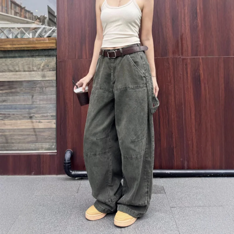 American Retro Loose Straight Cargo Pants for Women High Street Casual Wide Leg Floor-Length Street Dance Long Pants Trend
American Retro Loose Straight Cargo Pants for Women High Street Casual Wide Leg Floor-Length Street Dance Long Pants Trend