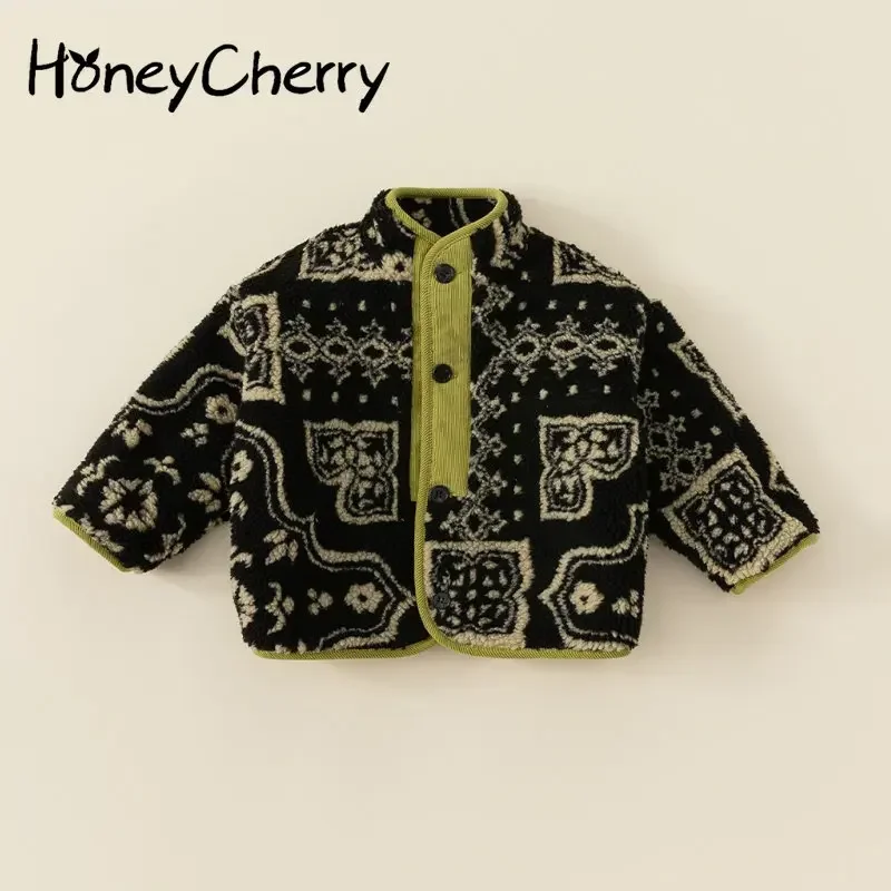 HoneyCherry, зимняя винтажная утолщенная хлопковая куртка с цветочным принтом для мальчиков и девочек, детское модное теплое пальто с граффити
HoneyCherry, зимняя винтажная утолщенная хлопковая куртка с цветочным принтом для мальчиков и девочек, детское модное теплое пальто с граффити