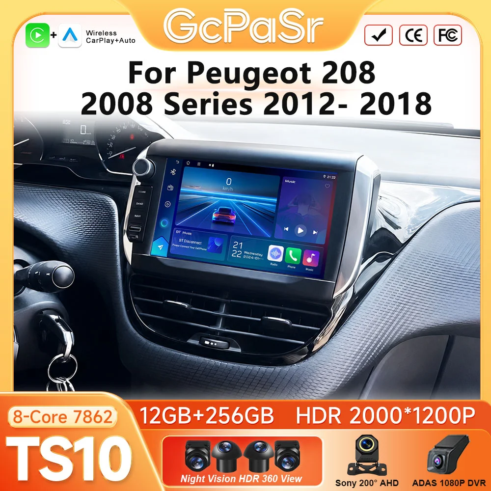 Carplay Android Auto For Peugeot 208 2008 Series 2012- 2018 5G Wifi GPS Navigation Car Radio GPS Car Intelligent Systems BT DVD
Carplay Android Auto For Peugeot 208 2008 Series 2012- 2018 5G Wifi GPS Navigation Car Radio GPS Car Intelligent Systems BT DVD