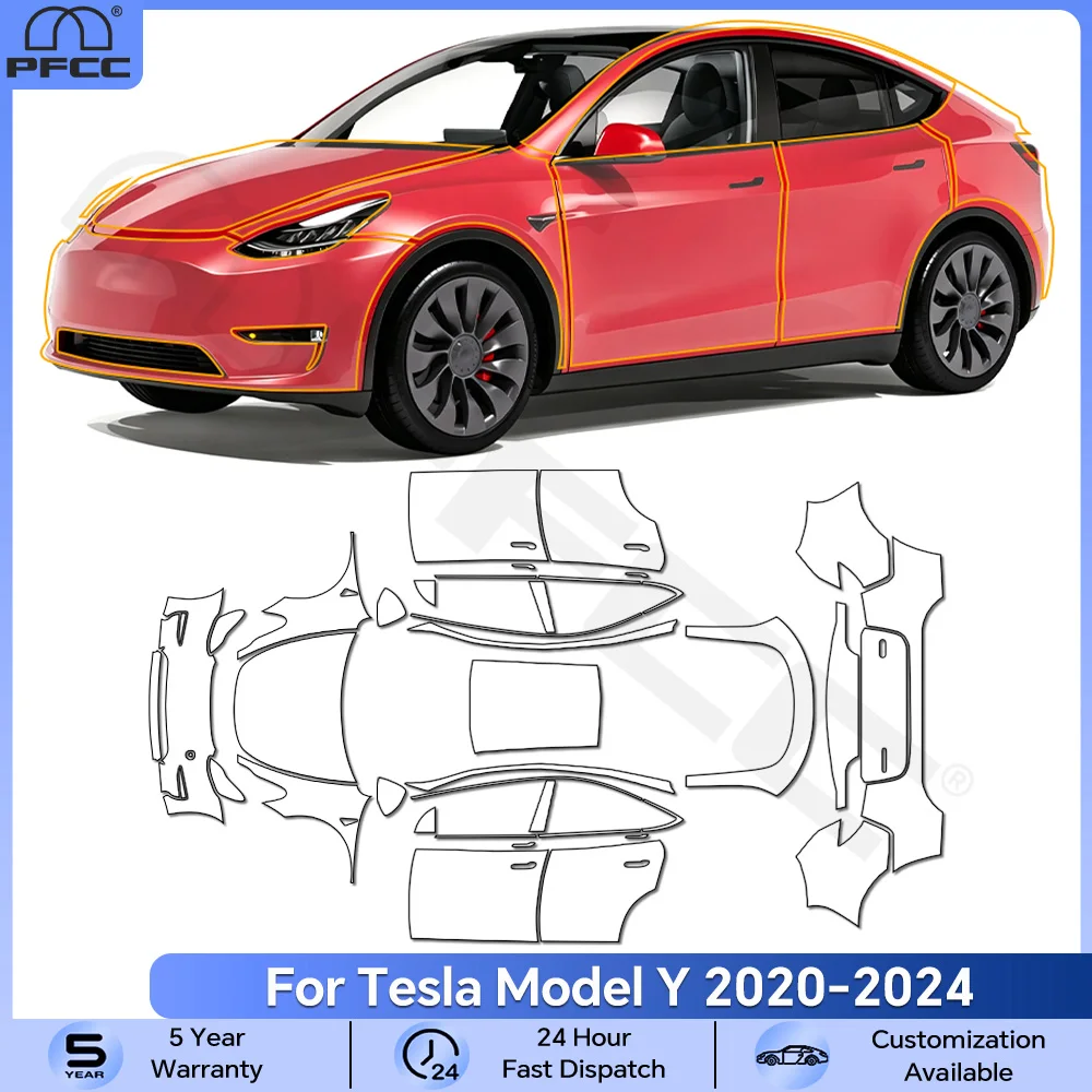 For Tesla Model Y 2020-2024 Pre-cut PPF 9Mil TPU Car Paint Protection Film Clear Bra Anti-scratch Resistant Invisible Sticker
For Tesla Model Y 2020-2024 Pre-cut PPF 9Mil TPU Car Paint Protection Film Clear Bra Anti-scratch Resistant Invisible Sticker