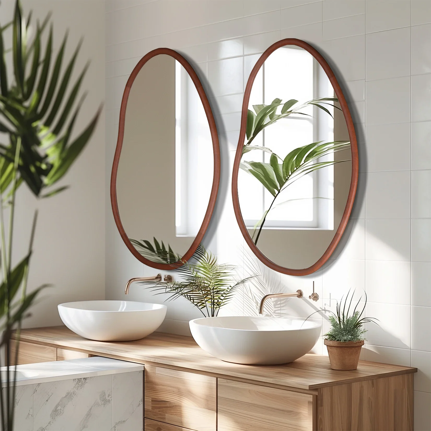 Frame Irregular Aesthetic Wall Decor for Bedroom Wisfor Wall Decorative Mirror Mid Century Asymmetrical Wall Mirror Wood
Frame Irregular Aesthetic Wall Decor for Bedroom Wisfor Wall Decorative Mirror Mid Century Asymmetrical Wall Mirror Wood