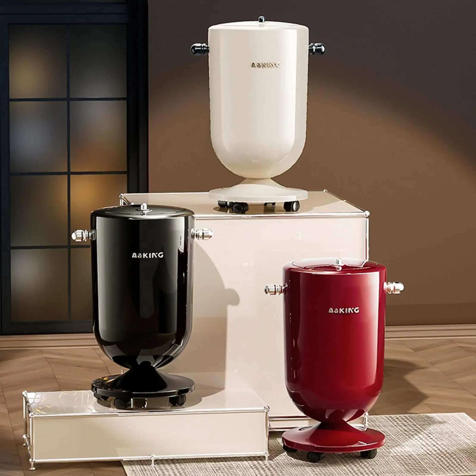 Trash Bin with Wheels 20L with Lid, Practical, Rubbish Basket, Waste Bin, Garbage Can Trash Can for Living Room Kitchen Bathroom
Trash Bin with Wheels 20L with Lid, Practical, Rubbish Basket, Waste Bin, Garbage Can Trash Can for Living Room Kitchen Bathroom