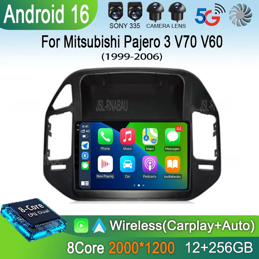 Android 16 For Mitsubishi Pajero 3 V70 V60 1999-2006 Stereo Head Unit Multimedia Video Player Wireless GPS Navigation 5G WIFI
Android 16 For Mitsubishi Pajero 3 V70 V60 1999-2006 Stereo Head Unit Multimedia Video Player Wireless GPS Navigation 5G WIFI