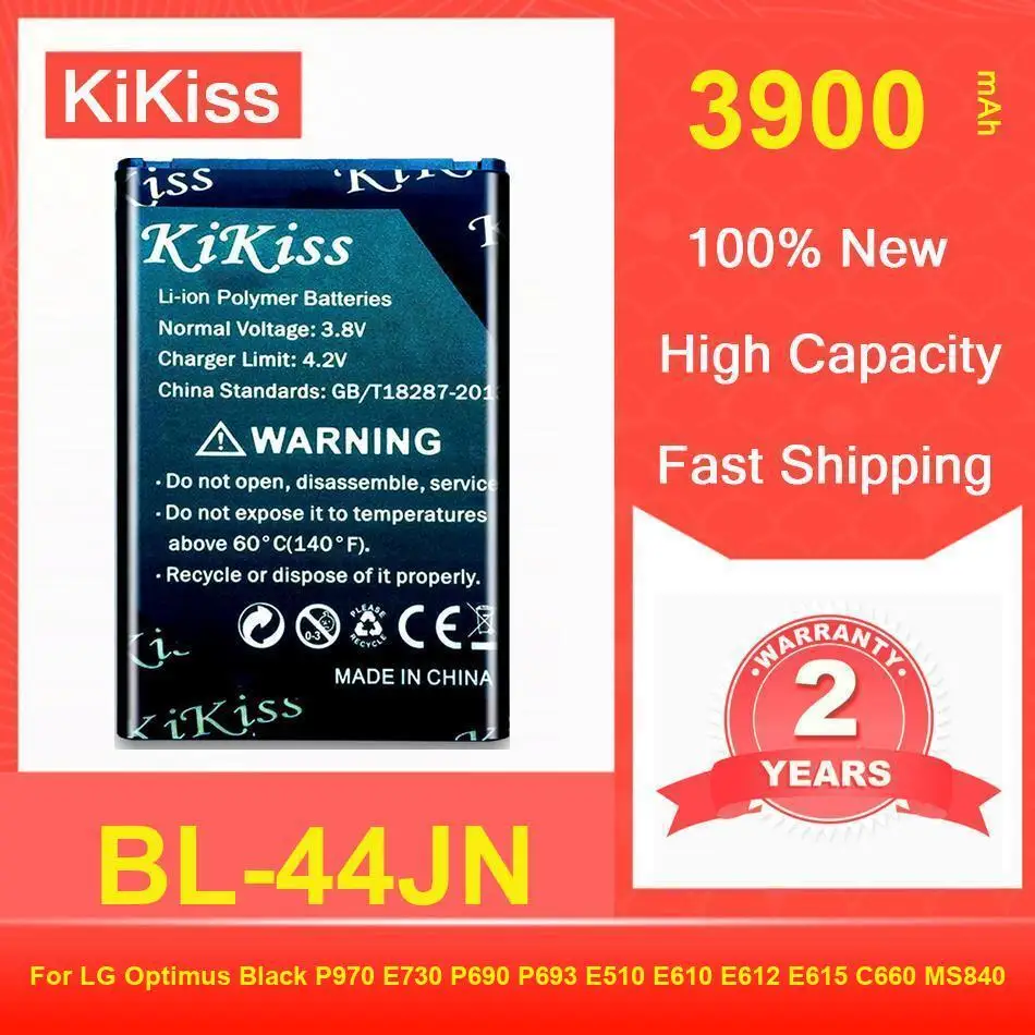 Аккумулятор Kikiss 3900 мАч BL-44JN для LG Optimus Black P970 E730 P690 P693 E510 E610 E612 E615 C660 MS840
Аккумулятор Kikiss 3900 мАч BL-44JN для LG Optimus Black P970 E730 P690 P693 E510 E610 E612 E615 C660 MS840