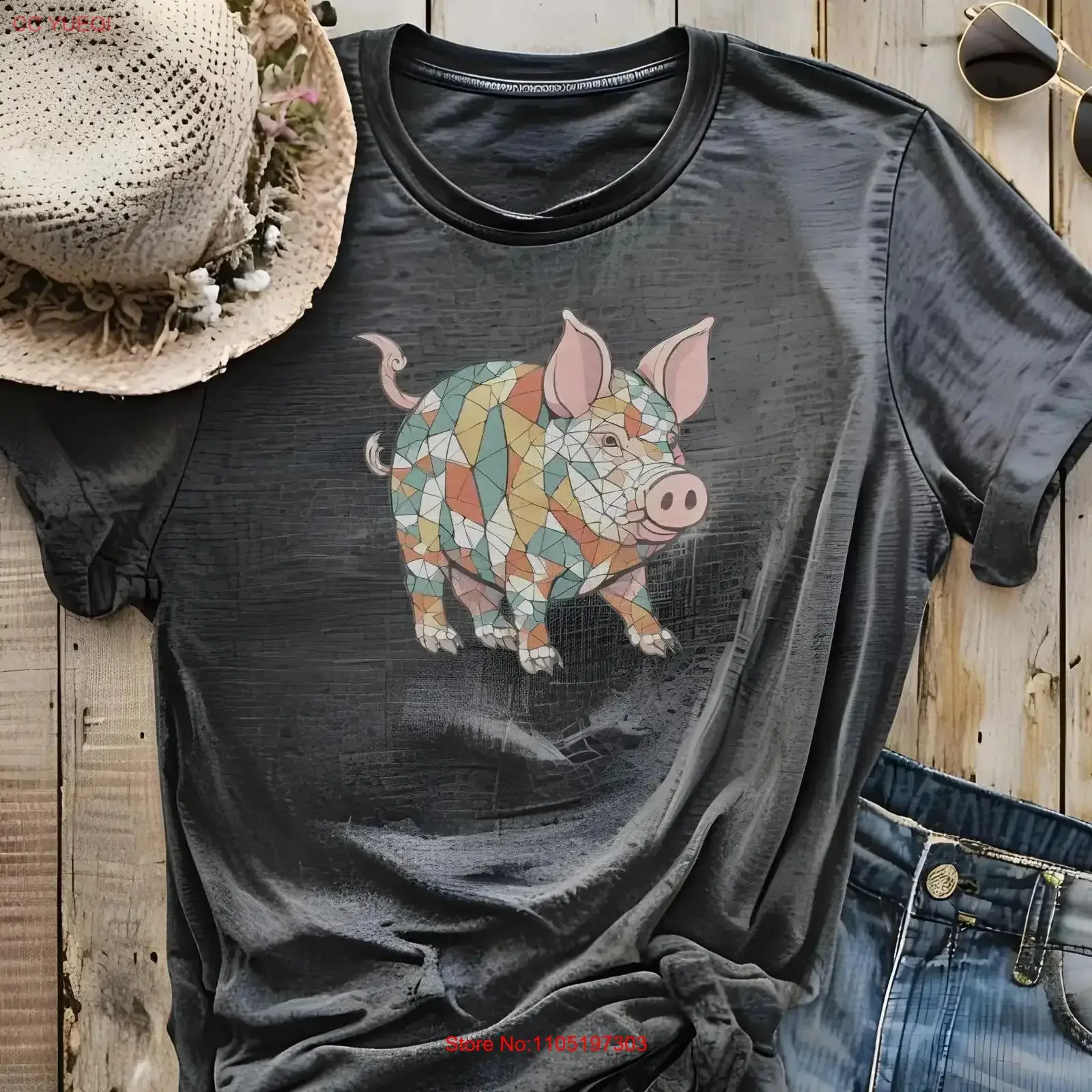 Красочная футболка в мягком стиле с геометрическим рисунком свиньи для любителей животных, новый школьный стиль, забавная ферма, винтажная, смытая, слегка удобная, стильная
Красочная футболка в мягком стиле с геометрическим рисунком свиньи для любителей животных, новый школьный стиль, забавная ферма, винтажная, смытая, слегка удобная, стильная