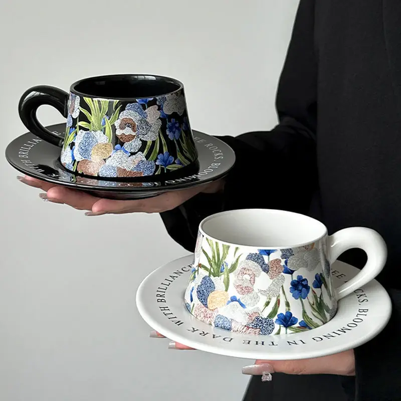 Advanced Ins Style Iris Ceramic Coffee Hand Drawn Latte Cup Set With Beauty For Girls As A Gift
Advanced Ins Style Iris Ceramic Coffee Hand Drawn Latte Cup Set With Beauty For Girls As A Gift