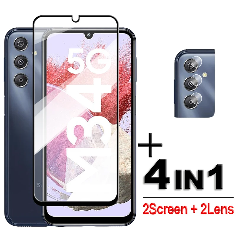 4in1 For Samsung Galaxy M34 Glass Samsung M34 5G Tempered Glass 2.5D Full Cover Screen Protector For Galaxy M34 Film 6.5 inch
4in1 For Samsung Galaxy M34 Glass Samsung M34 5G Tempered Glass 2.5D Full Cover Screen Protector For Galaxy M34 Film 6.5 inch