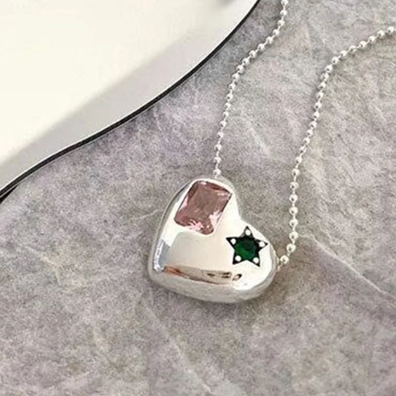 925 Sterling Silver Heart-shaped Star Zircon Pendant Necklace for Women Choker Style . Elegant jewelry accessory Hypoallergenic.
925 Sterling Silver Heart-shaped Star Zircon Pendant Necklace for Women Choker Style . Elegant jewelry accessory Hypoallergenic.