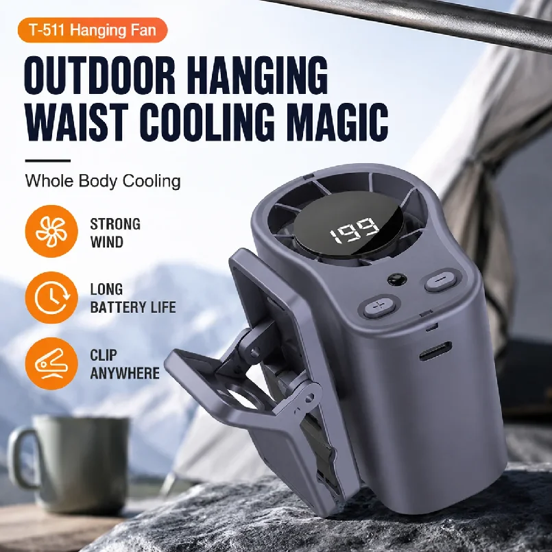 Outdoor Clip on Fan USB Rechargeable 360 Rotatable Quiet Mini Fan LED Display Portable Electric Fan for Camping, Hiking, Drving
Outdoor Clip on Fan USB Rechargeable 360 Rotatable Quiet Mini Fan LED Display Portable Electric Fan for Camping, Hiking, Drving